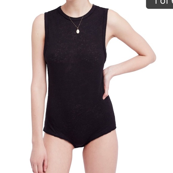 NWT Free People All the Time Bodysuit, S, Black - Picture 3 of 8